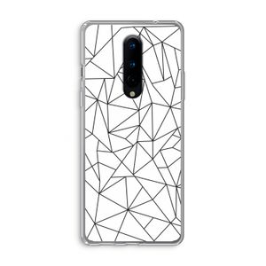 Geometrische lijnen zwart: OnePlus 8 Transparant Hoesje