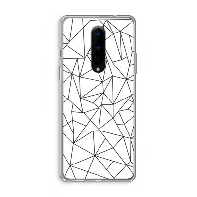 Geometrische lijnen zwart: OnePlus 8 Transparant Hoesje