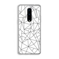 Geometrische lijnen zwart: OnePlus 8 Transparant Hoesje