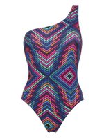 ERES Multicolore one-shoulder swimsuit - Bleu