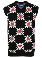 Awake NY débardeur en maille à fleurs - Noir