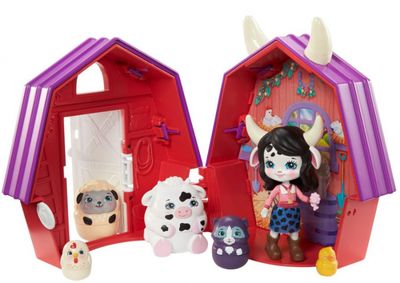 Enchantimals speelset Boerderij meisjes 16 cm rood/paars 7 delig