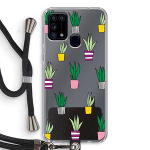 Sanseveria: Samsung Galaxy M31 Transparant Hoesje met koord