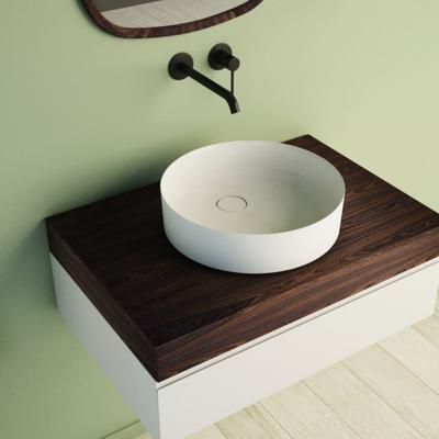 Opbouw Waskom Ideavit Solidfloat 40x40x12 cm Solid Surface Mat Wit Ideavit