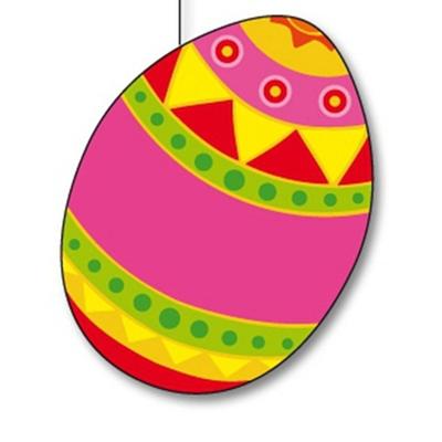 Paaseieren decoratie - roze mix - 20 cm - Paasversiering / Paasdecoratie - karton