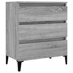 The Living Store Dressoir - Trendy - Meubelen - 60 x 35 x 70 cm - Ken- Grijs Sonoma Eiken