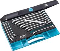 HAZET Ratel-ring-steeksleutelset 606N/12 - Buitentwaalfkant tractieprofiel - 12-delig - 8 - 19