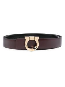 Ferragamo ceinture en cuir Gancini - Noir