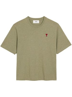 AMI Paris t-shirt en coton biologique à logo brodé - Vert