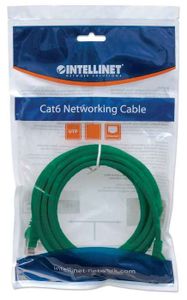 Intellinet 342469 RJ45 Netwerkkabel, patchkabel CAT 6 U/UTP 0.50 m Groen 1 stuk(s)