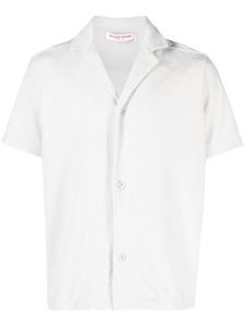 Orlebar Brown chemise en coton Howell à revers cranté - Gris