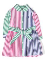 POLO RALPH LAUREN KIDS robe-chemise à rayures - Bleu