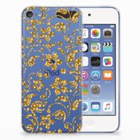 Apple iPod Touch 5 | 6 | TPU Case | Gouden Bloemen