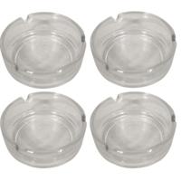 Glazen asbak basic model - 4x -Dia 11 cm - Action products