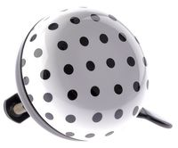 Nv ding dong bel 60mm dots wit met zwarte stippen kaart