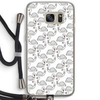Zwanen: Samsung Galaxy S7 Transparant Hoesje met koord