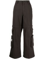 izzue pantalon ample en coton à poches cargo - Noir