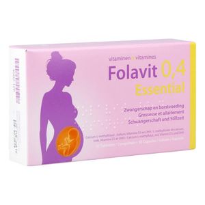 Folavit 0,4mg Essential Zwangerschap tot Borstvoedingsperiode 30 Tabletten + 30 Capsules