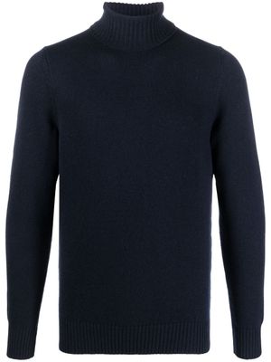 Drumohr pull en cachemire à col roulé - Bleu
