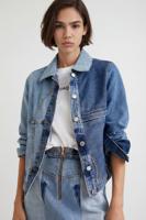 Upcycling denim truckerjack - BLUE - L