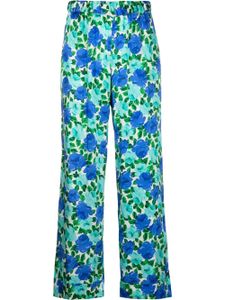 P.A.R.O.S.H. pantalon Pantalone à fleurs - Bleu