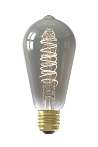 LED Full Glass Flex Filament Rustik Lamp 220-240V 4W E27 ST64 Titanium - Calex