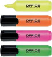 OFFICE products markeerstift, 2 - 5 mm, geassorteerde kleuren, etui van 4 stuks