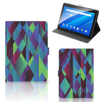 Lenovo Tab E10 Tablet Beschermhoes Abstract Green Blue - thumbnail