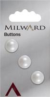 Milward Halve Parel Knoop Wit 13mm (3 stuks)