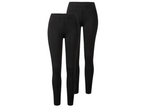 esmara 2 dames leggings (L (44/46), Zwart)