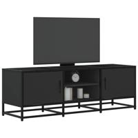 Tv-meubel 120x35x41 cm bewerkt hout en metaal zwart