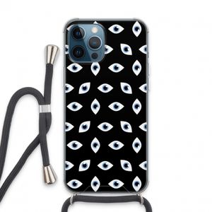 Eyes pattern: iPhone 13 Pro Max Transparant Hoesje met koord