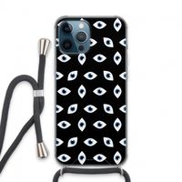 Eyes pattern: iPhone 13 Pro Max Transparant Hoesje met koord