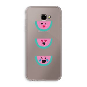 Smiley watermeloen: Samsung Galaxy J4 Plus Transparant Hoesje