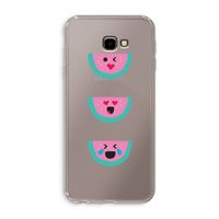 Smiley watermeloen: Samsung Galaxy J4 Plus Transparant Hoesje