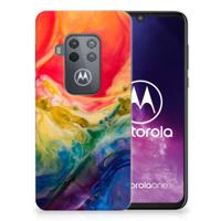 Smartphone hoesje Motorola One Zoom Watercolor Dark