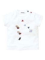 familiar t-shirt en coton à broderies - Blanc - thumbnail