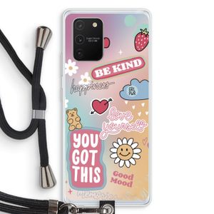Positivity: Samsung Galaxy S10 Lite Transparant Hoesje met koord
