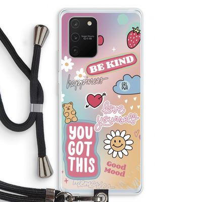 Positivity: Samsung Galaxy S10 Lite Transparant Hoesje met koord