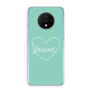 Forever heart pastel: OnePlus 7T Transparant Hoesje