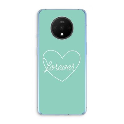 Forever heart pastel: OnePlus 7T Transparant Hoesje