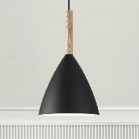 Hanglamp zwart hout &apos;Pure 20&apos; E27 Design for the People
