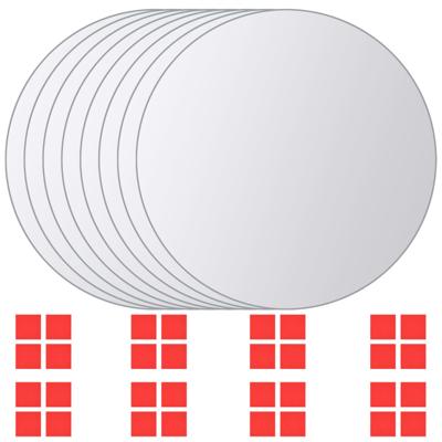 VidaXL 8 st spiegeltegels rond glas