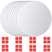 VidaXL 8 st spiegeltegels rond glas
