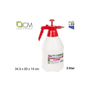 Plantenspuit met hoge druk sproeier/vernevelaar - kunststof - 3 liter - rood/wit - 34 cm