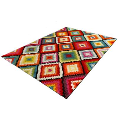 Bohemian Stijl Vloerkleed - Relief - Geruit - Multi Kleuren-120 x 170 cm