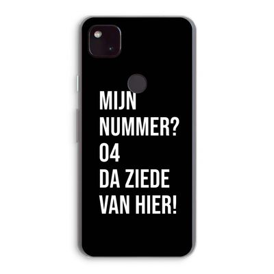 Da ziede van hier - Zwart: Google Pixel 4a 5G Transparant Hoesje