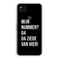 Da ziede van hier - Zwart: Google Pixel 4a 5G Transparant Hoesje