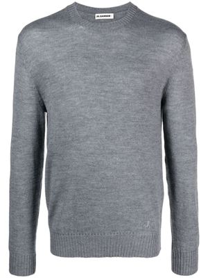 Jil Sander pull en laine à col rond - Gris