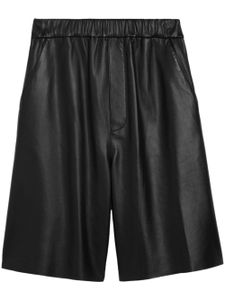 AMI Paris bermuda en cuir - Noir